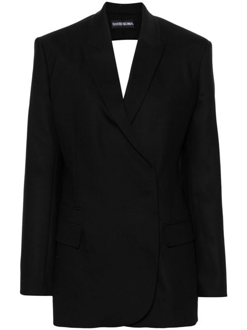 Blazer con chiusura asimmetrica DAVID KOMA | RE24DK01JBLACK